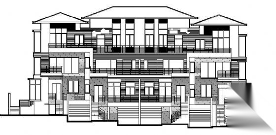 万科丹堤5号别墅建筑施工图