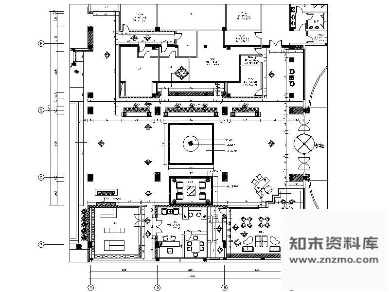 施工图某国际酒店门厅室内装修图