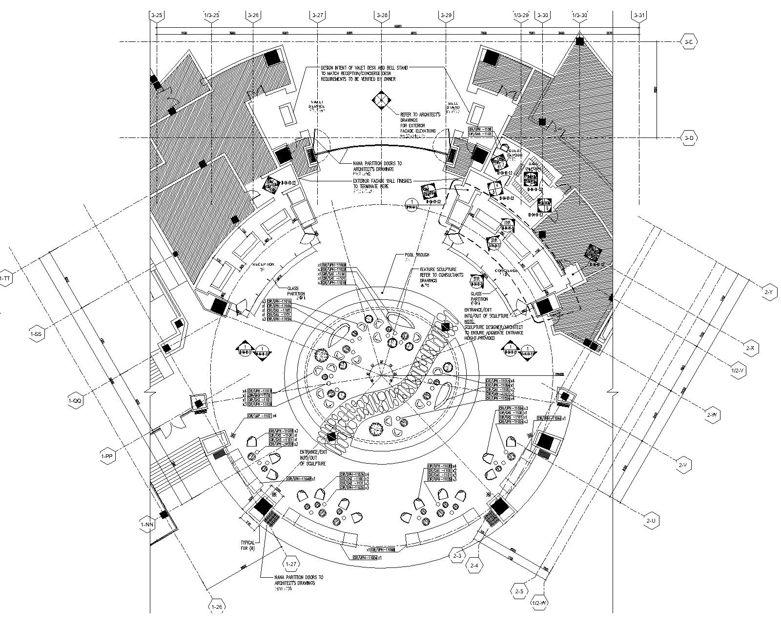 [海南]三亚五星度假酒店公共区域设计施工图 公区