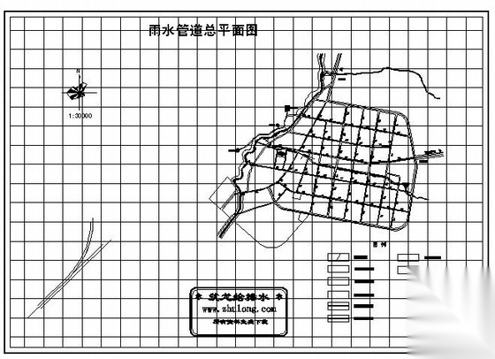 某地雨水管道规划图纸 市政给排水 给排水图