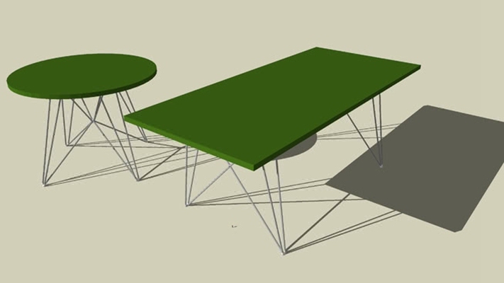 休闲桌 草图大师模型