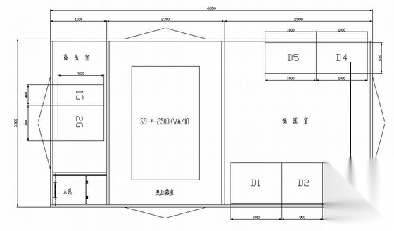 2500KVA箱变系统图纸 电气图