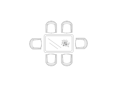 桌椅 常用平面立面图块