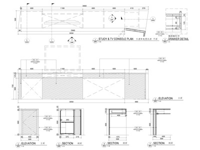 [三亚]山海天120㎡现代两居公寓设计施工图