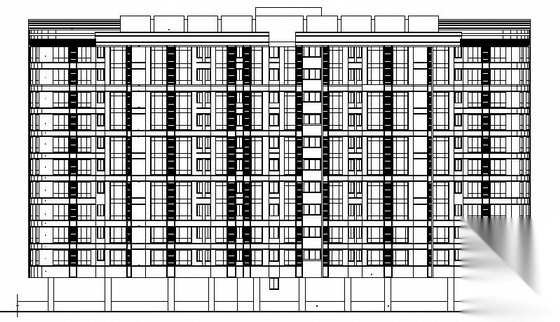南京某十层1-2住宅楼建筑方案图