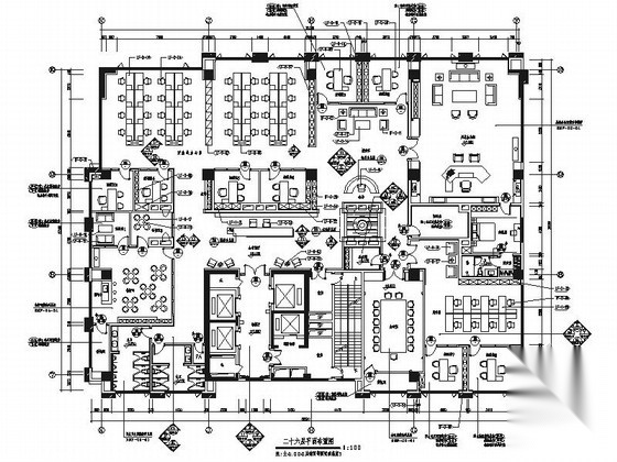 [广东]豪华现代风格酒店办公楼装修施工图