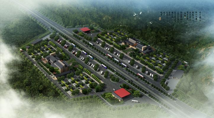 现代高速公路服务区 收费站