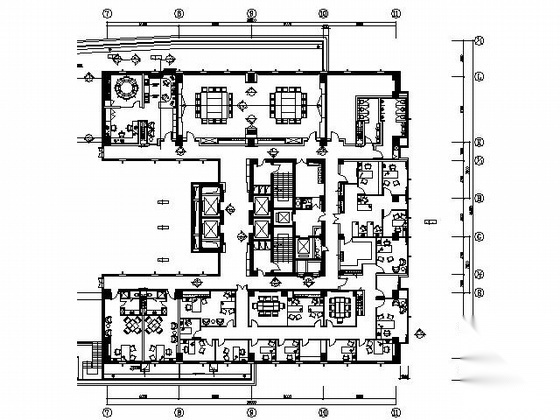 喜来登大酒店办公区施工图