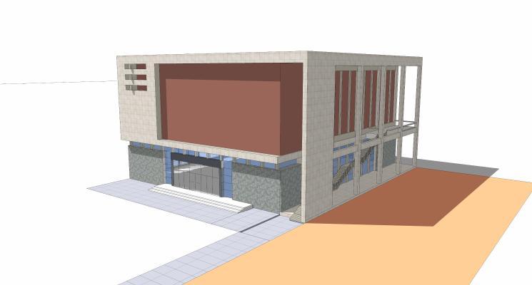 现代风格体育馆 室内比赛篮球场 学校体育馆 户外楼梯 封闭