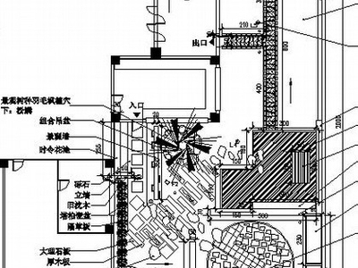 别墅屋顶花园景观设计总图