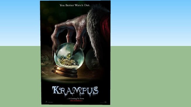 Krampus-一张电影海报27x40双面（无框） 沙漏 瓶子 画 其他 家居物品