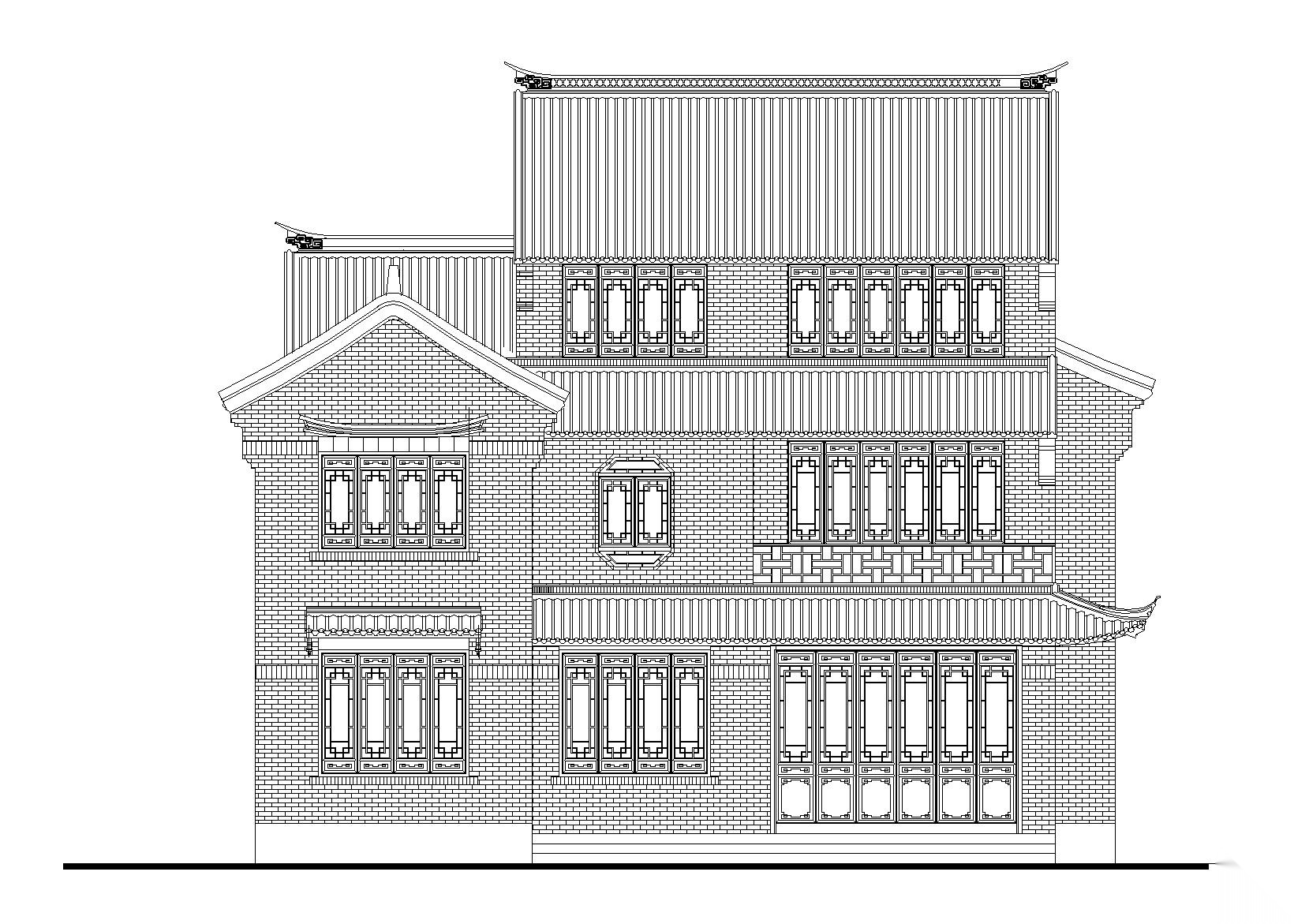 淮安河下古镇别墅区建筑施工图