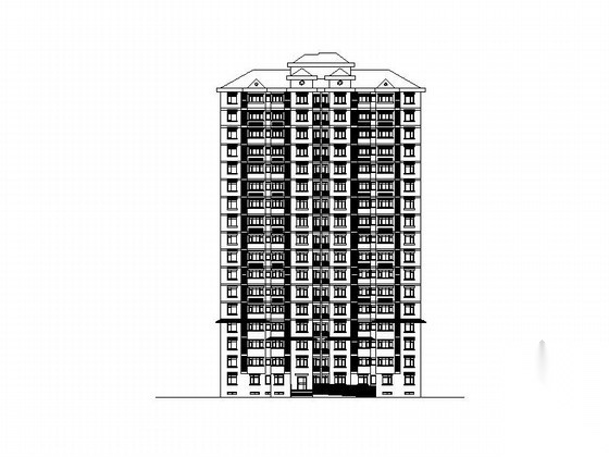 [天津]简欧高层住宅小区建筑施工图