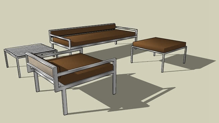 沙发凳 草图大师模型