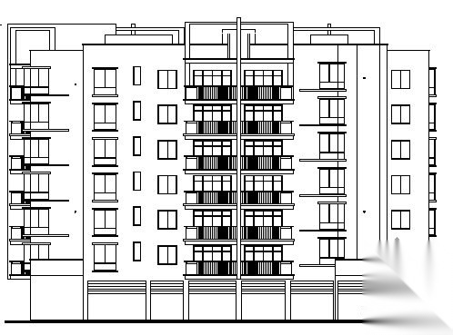 重庆某小区七层住宅楼建筑施工图
