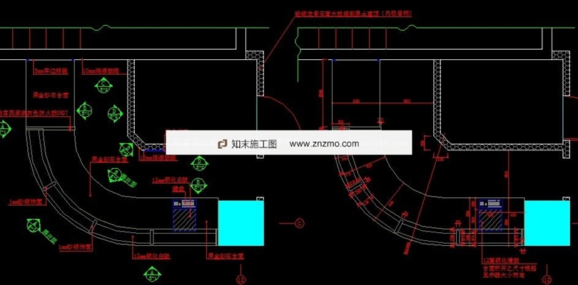 收银台节点大样图 前台 家具节点详图