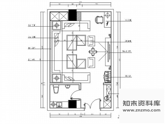 施工图北京高档中式会所KTV包间装修图