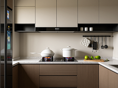 现代封闭式厨房
