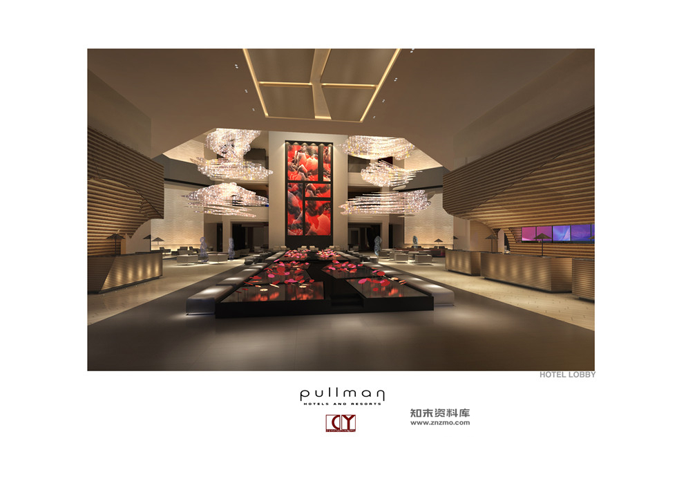 上海铂尔曼酒店公共区域客房区域全套施工图含效果图