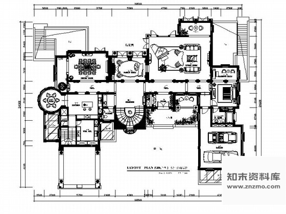 施工图杭州大户型传统欧式低调奢华别墅室内施工图含效果图