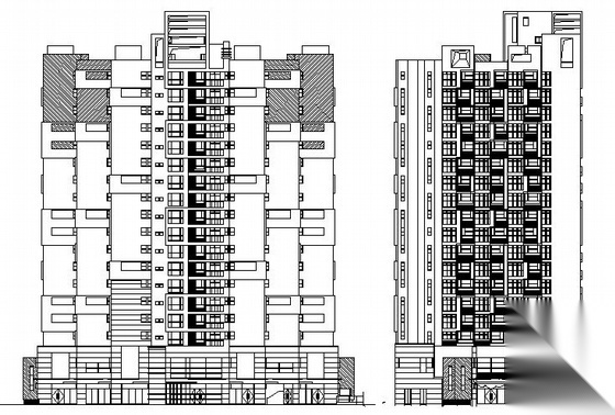 某十八层小户型商住楼建筑施工图