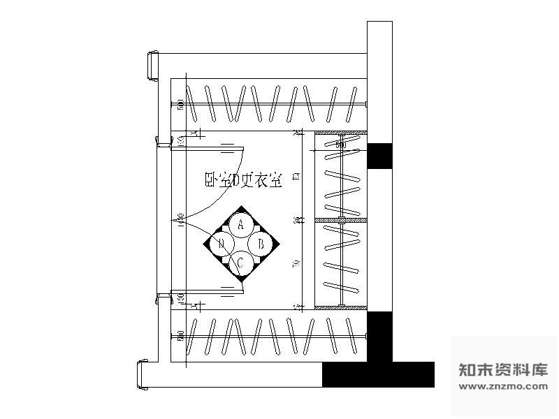 图块 节点别墅更衣室装修施工图