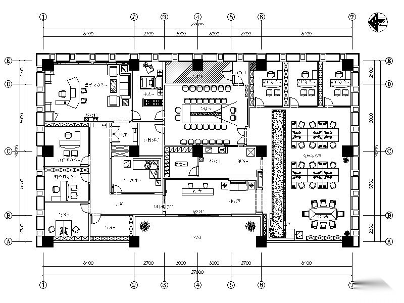 [四川]全套建筑设计办公楼CAD施工图（含效果图）