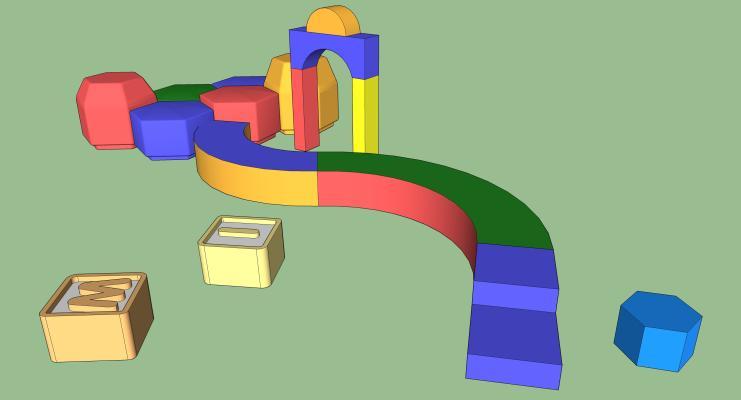 现代积木类儿童游乐设施