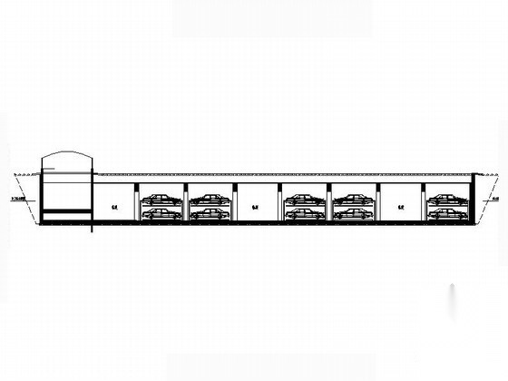 某办公楼地下车库建筑方案图