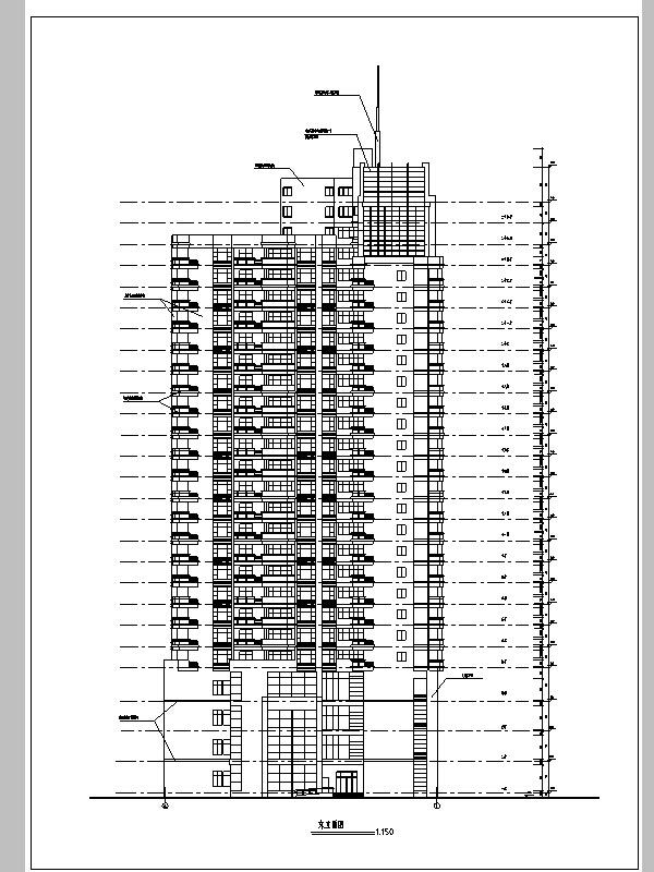 5套宾馆酒店建筑设计方案施工图CAD