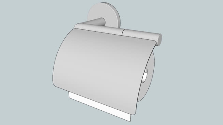 卷纸架 草图大师模型