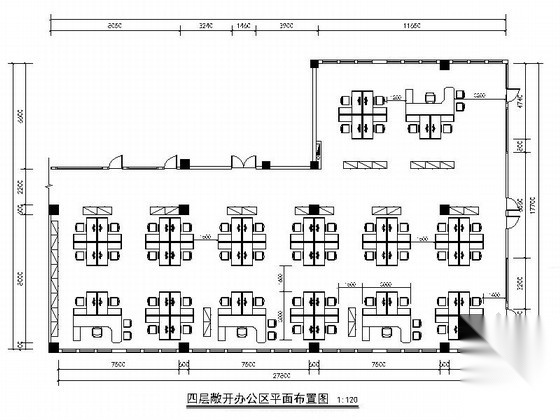 [山东]现代办公楼办公室装修施工图