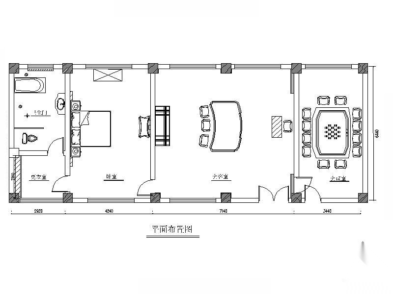 [成都]某污水处理厂办公室装修改造图