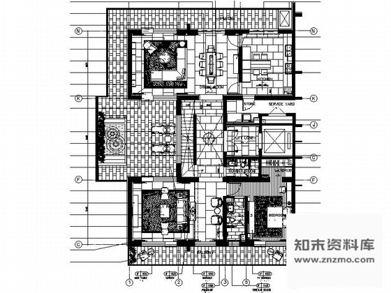 施工图西安旅游度假区花园式洋房四种风格两层别墅室内装修施工图含方案