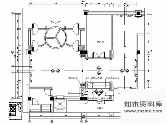 施工图某高级会所接待大厅装修图