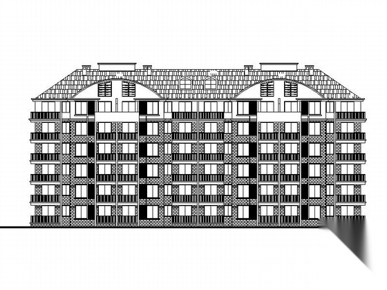 [安置房]某六层一梯四户住宅楼建筑施工图