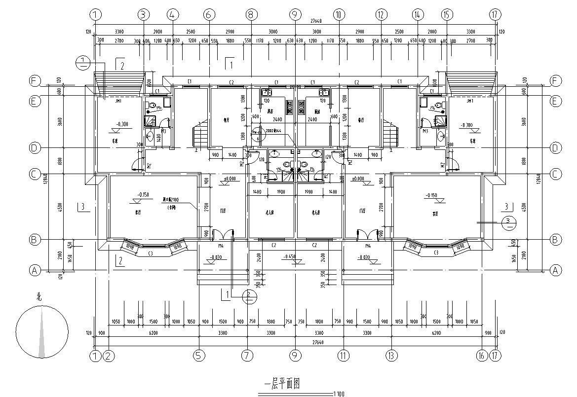 多层住宅建筑住宅楼户型设计图