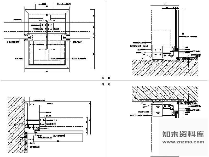 图块/节点幕墙节点图 节点 结构节点图