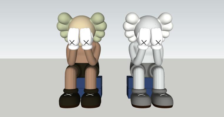 现代公仔 玩偶雕塑 KAWS