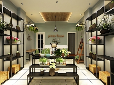 现代简约花店