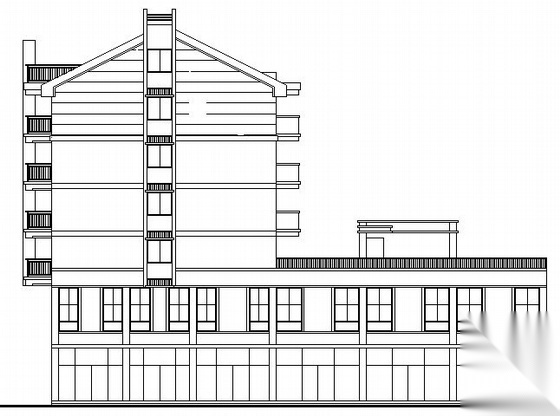 [宿松路]某六层沿街商住楼建筑扩初图