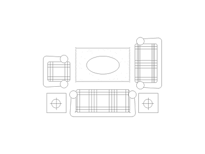 沙发 现代家具图块别墅家具图块施工图