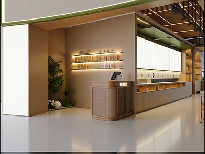 现代奶茶店
