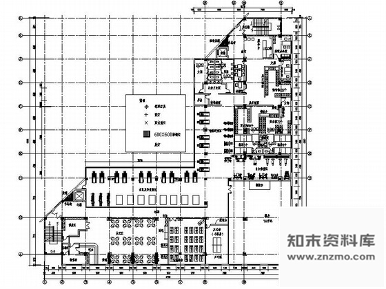 施工图北京1300平健身俱乐部装修CAD施工图