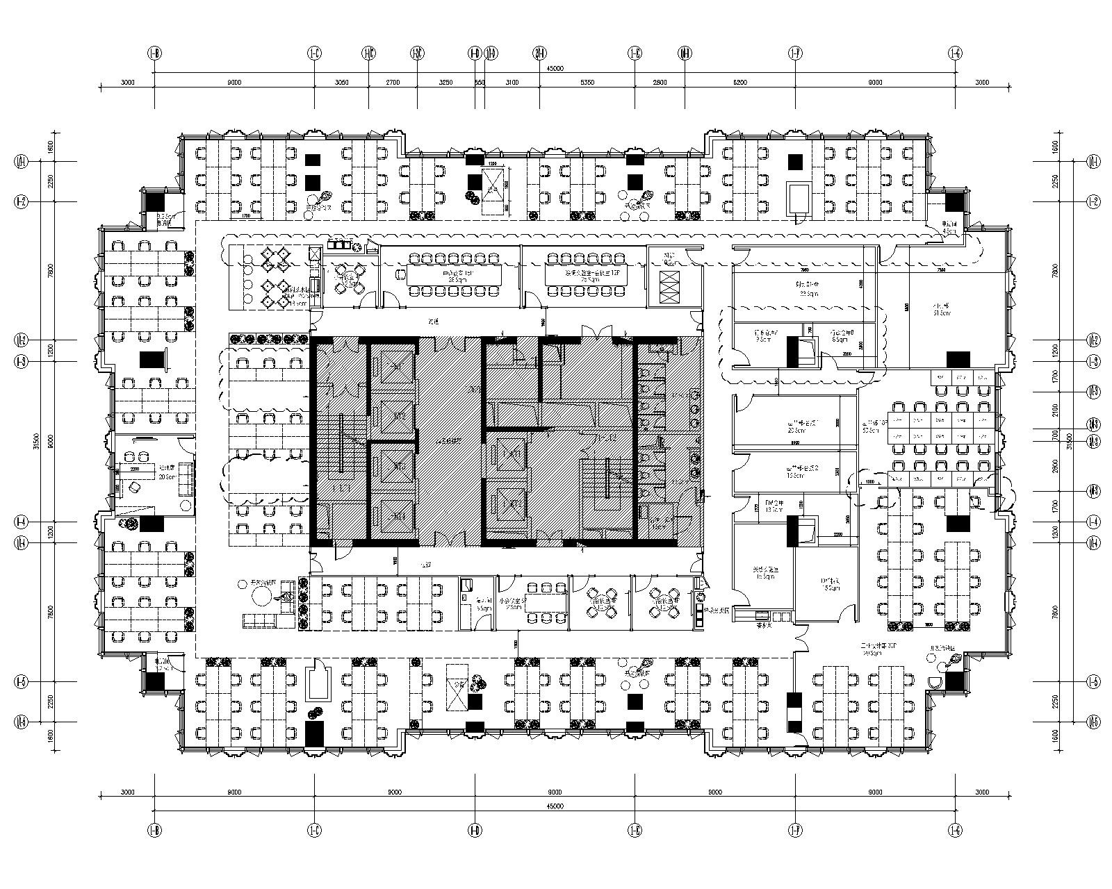 [广东]BSD-小米深圳研发中心办公室装修CAD施工图+效果...