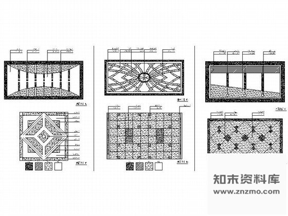 图块/节点各式地面拼花CAD图块下载