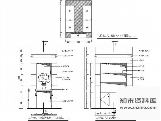 图块/节点餐厅酒水柜详图 柜类 家具节点详图