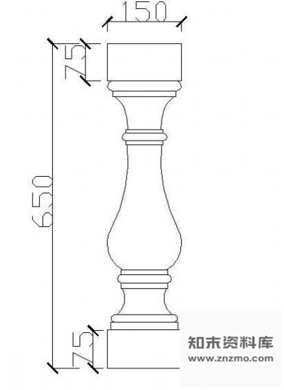 图块/节点西式栏杆柱