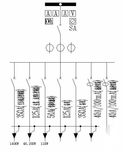 某瓷器厂配电柜成套电气原理图 建筑电气