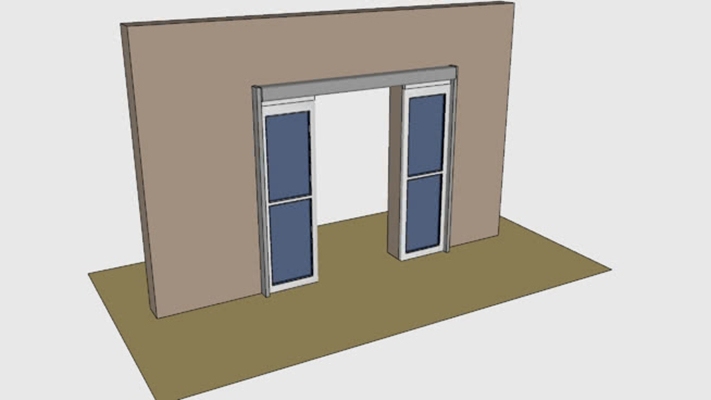 推拉门 草图大师模型